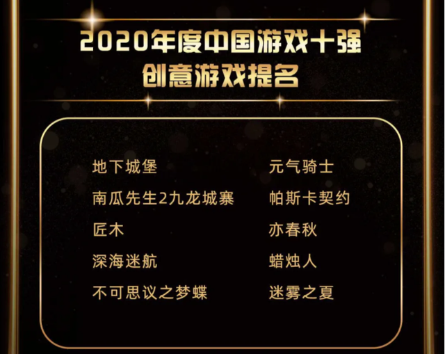 2020年度中国游戏十强盛典名单有哪些_游戏十强排行一览 3