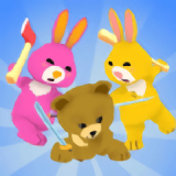 玩具大战熊和兔子
