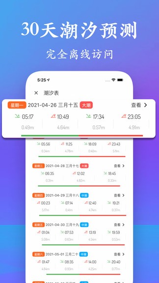 潮汐预报app 截图2