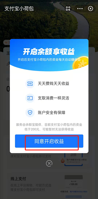 支付寶小荷包怎么開啟收益 支付寶小荷包開啟收益方法分享 3