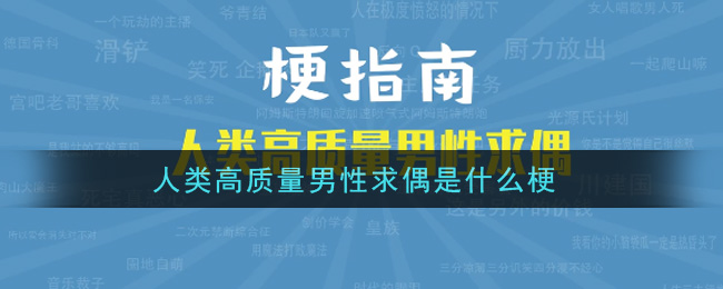 人类高质量男性求偶是什么梗-人类高质量男性求偶梗意思介绍 1