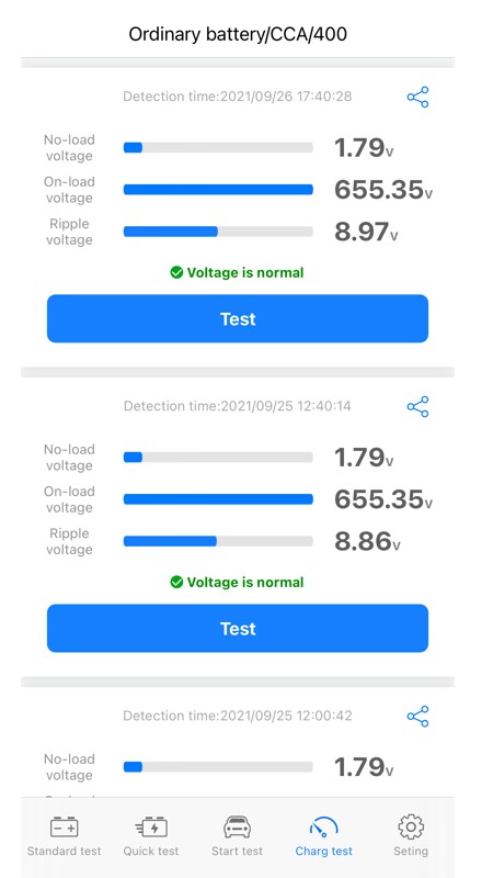 Konnwei Battery Tester电池诊断 截图3