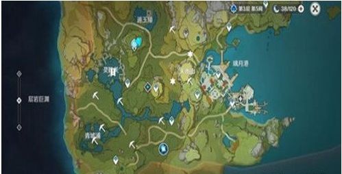 《原神》4.2版本:全图神秘矿石位置大揭秘! 1