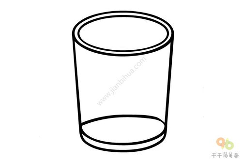 水杯简笔画绘制教程 1
