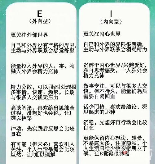 I型人格与E型人格的含义 1