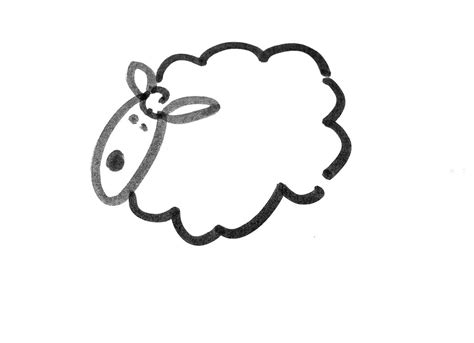 怎样简单地画出小羊的简笔画? 3