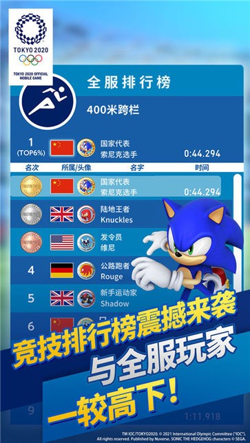 索尼克东京奥运会手机版 截图5