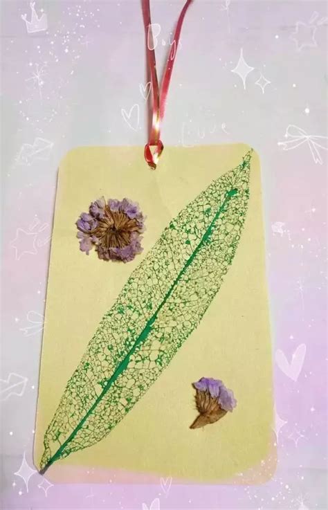 创意树叶书签制作指南 2