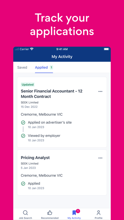 seek jobs app 截图2