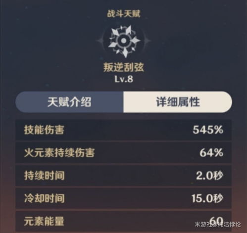 原神中辛焱的技能是什么？ 1