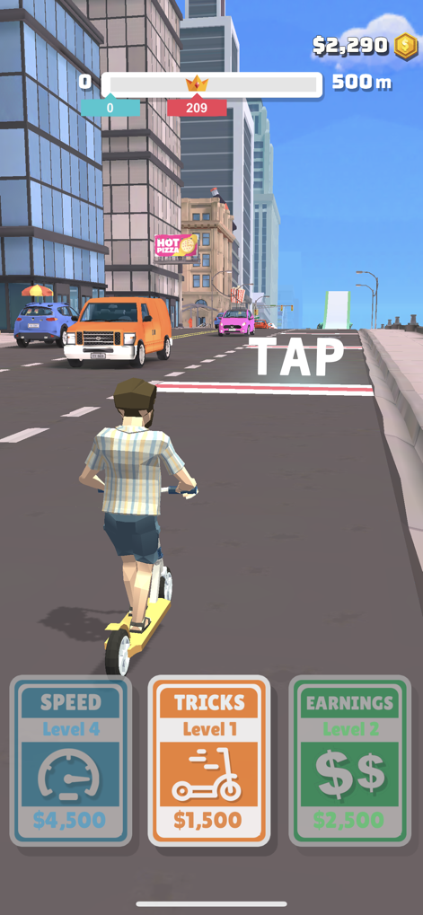 滑板车跳跃3D苹果版 截图3