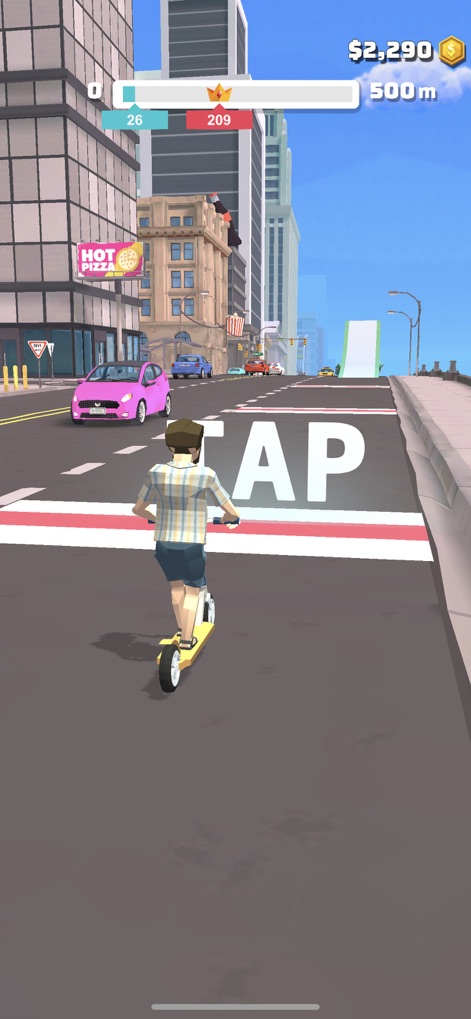 滑板车跳跃3D苹果版 截图2