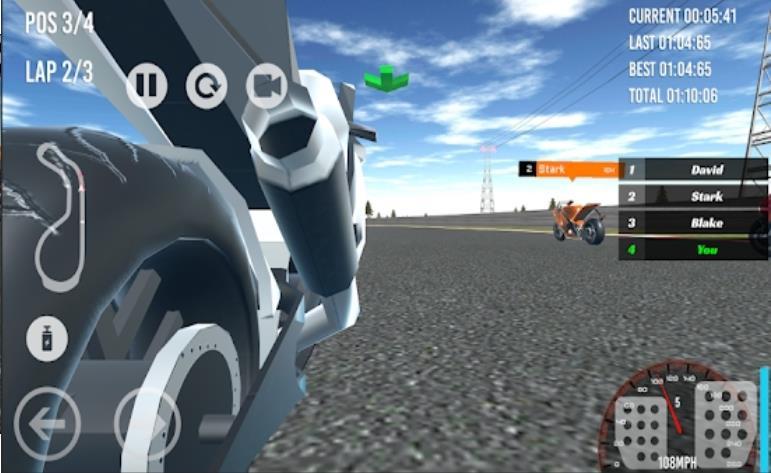 赛车摩托自行车模拟器 截图2