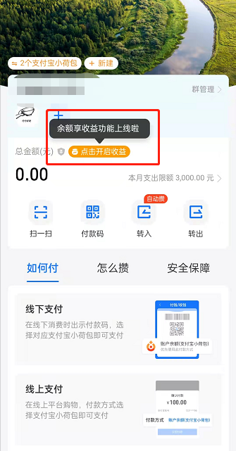 支付寶小荷包怎么開啟收益 支付寶小荷包開啟收益方法分享 2