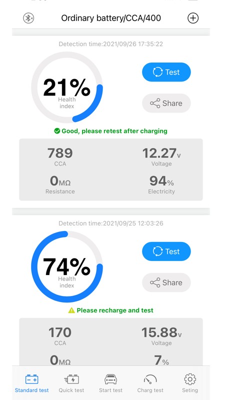 Konnwei Battery Tester电池诊断 截图4