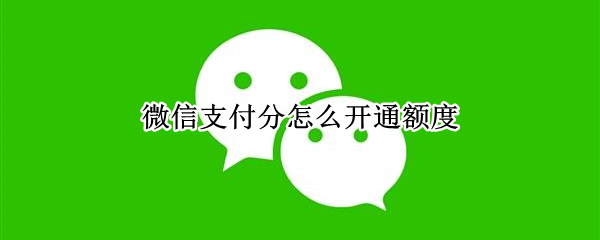 微信分付在哪里开通额度 微信分付开通额度方法介绍