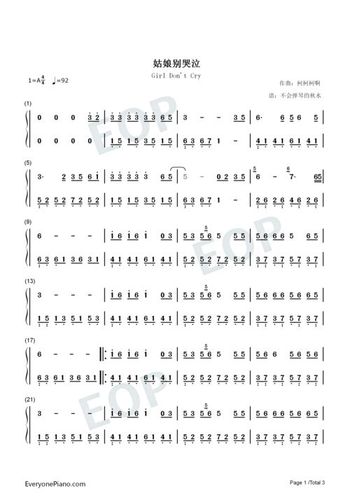 泪光中的坚强:姑娘别哭泣歌词全释 1