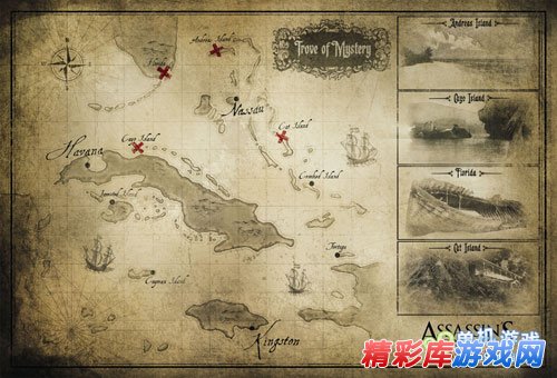 《刺客信条4：黑旗》游戏地图发布及游戏原画鉴赏 1