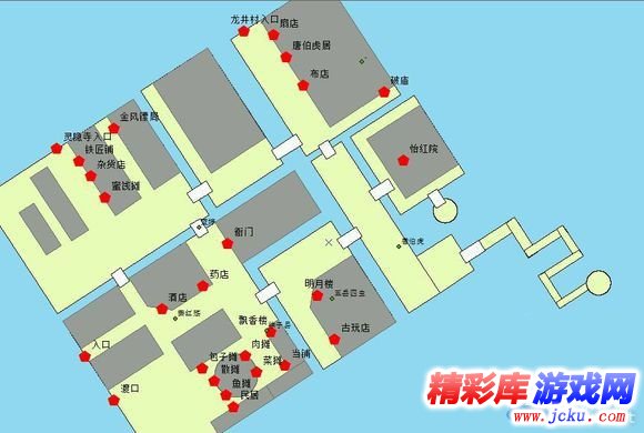 侠客风云传杭州城地图 1